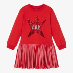 Agatha Ruiz de la Prada-Girls Red Star Sequin Dress | Childrensalon Outlet