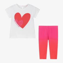 Agatha Ruiz de la Prada-Girls Red & White Heart Outfit | Childrensalon Outlet