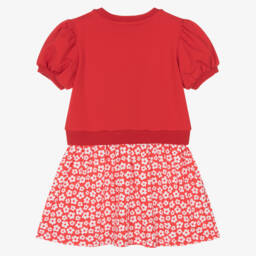 Agatha Ruiz de la Prada-Girls Rosy Floral Cotton Frock | Childrensalon Outlet