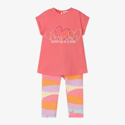 Agatha Ruiz de la Prada-Леггинсы с узором волны розового цвета для девочек | Childrensalon Outlet