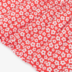 Agatha Ruiz de la Prada-فستان بوبلين قرمزي وعاجي للبنات | Childrensalon Outlet