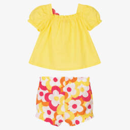 Agatha Ruiz de la Prada-Girls Sunny Linen & Cotton Ensemble | Childrensalon Outlet