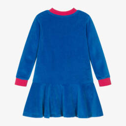 Agatha Ruiz de la Prada-Girls Velour Blue Sweater Dress | Childrensalon Outlet