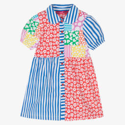 Agatha Ruiz de la Prada-Girls Vibrant Blue Patchwork Dress | Childrensalon Outlet