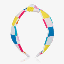 Agatha Ruiz de la Prada-عصابة رأس بناتية بنقشة مربعات زاهية | Childrensalon Outlet