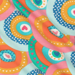 اجاثا رويز دي لا برادا-طقم فستان بنقشة قلوب وقوس قزح لون برتقالي | Childrensalon Outlet