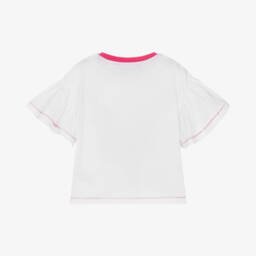 Agatha Ruiz de la Prada-Girls Vibrant Floral White Tee | Childrensalon Outlet