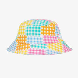 Agatha Ruiz de la Prada-قبعة شمس قطنية بنقشة المربعات للبنات | Childrensalon Outlet