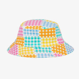 Agatha Ruiz de la Prada-قبعة شمس قطنية بنقشة المربعات للبنات | Childrensalon Outlet