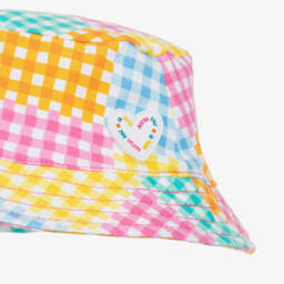 Agatha Ruiz de la Prada-قبعة شمس قطنية بنقشة المربعات للبنات | Childrensalon Outlet