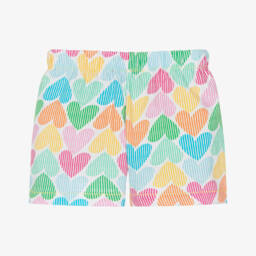 Agatha Ruiz de la Prada-Girls Vibrant Heart-Patterned Cotton Shorts | Childrensalon Outlet