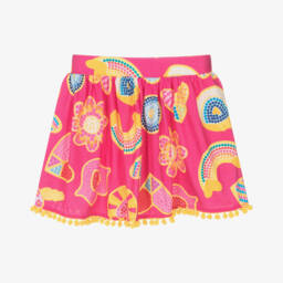 Agatha Ruiz de la Prada-تنورة وردية زاهية بنقوش للبنات | Childrensalon Outlet