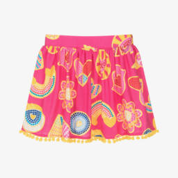 Agatha Ruiz de la Prada-تنورة وردية زاهية بنقوش للبنات | Childrensalon Outlet