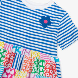 Agatha Ruiz de la Prada-Girls Vibrant Striped Cotton Dress | Childrensalon Outlet