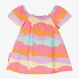 Agatha Ruiz de la Prada-Girls Vibrant Swirl Print Cotton Frock | Childrensalon Outlet