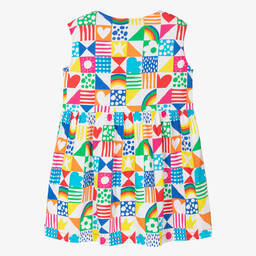 Agatha Ruiz de la Prada-Girls White Abstract Print Cotton Dress  | Childrensalon Outlet