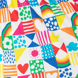 Agatha Ruiz de la Prada-Girls White Abstract Print Cotton Dress  | Childrensalon Outlet