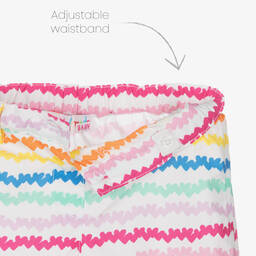 Agatha Ruiz de la Prada-Girls White & Colourful Stripe Shorts Set | Childrensalon Outlet