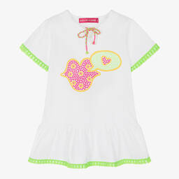 Agatha Ruiz de la Prada-Girls White Cotton Beach Dress | Childrensalon Outlet