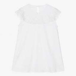 Agatha Ruiz de la Prada-Белое хлопковое платье для девочек | Childrensalon Outlet