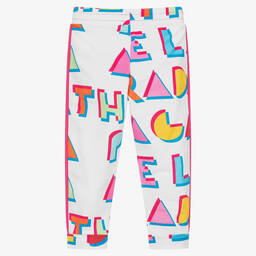 Agatha Ruiz de la Prada-Girls White Cotton Logo Joggers  | Childrensalon Outlet