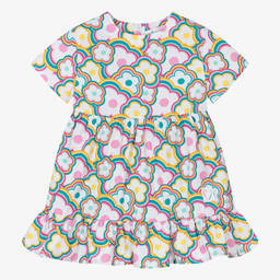 Agatha Ruiz de la Prada-Girls White Floral Cotton Dress | Childrensalon Outlet