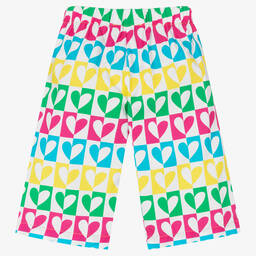 Agatha Ruiz de la Prada-Широкие бело-розовые брюки | Childrensalon Outlet