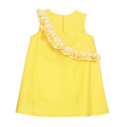 Agatha Ruiz de la Prada-Girls Yellow Cotton Dress | Childrensalon Outlet
