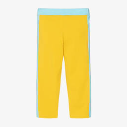 Agatha Ruiz de la Prada-Girls Yellow Cotton Logo Trousers | Childrensalon Outlet