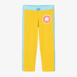 Agatha Ruiz de la Prada-Girls Yellow Cotton Logo Trousers | Childrensalon Outlet