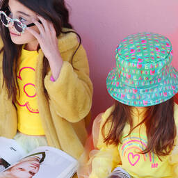 Agatha Ruiz de la Prada-Желтый хлопковый свитшот для девочек | Childrensalon Outlet