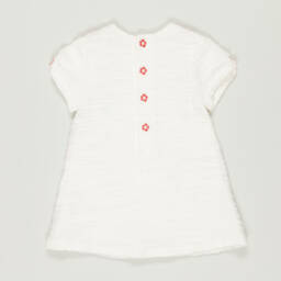 Agatha Ruiz de la Prada-Preloved White Dress with Red Flowers & Tights Set (24 months) | Childrensalon Outlet