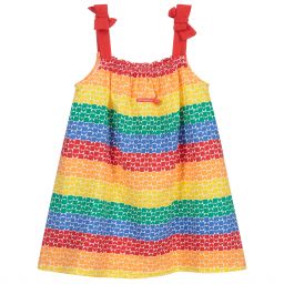Agatha Ruiz de la Prada-Хлопковое платье в радужную полоску | Childrensalon Outlet
