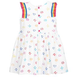 Agatha Ruiz de la Prada-Белое платье из хлопкового джерси | Childrensalon Outlet