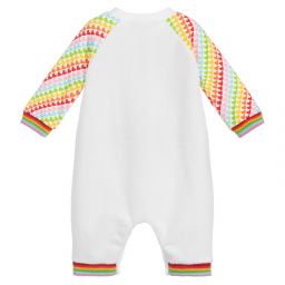 Agatha Ruiz de la Prada-White Velour Babysuit | Childrensalon Outlet