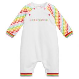 Agatha Ruiz de la Prada-White Velour Babysuit | Childrensalon Outlet
