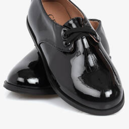 ايج اوف انوسنس-حذاء جلد لامع لون أسود للأولاد | Childrensalon Outlet