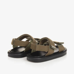 Age of Innocence-Boys Khaki Canvas Strap Sandals | Childrensalon Outlet