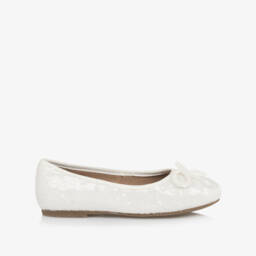 Age of Innocence-Girls Elegant White Sequin Flats | Childrensalon Outlet