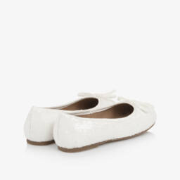 Age of Innocence-Girls Elegant White Sequin Flats | Childrensalon Outlet