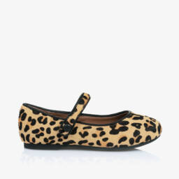 Age of Innocence-Girls Leopard Patterned Beige Flats | Childrensalon Outlet