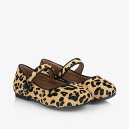 Age of Innocence-Girls Leopard Patterned Beige Flats | Childrensalon Outlet