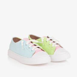 Age of Innocence-Girls Multicolour Canvas Slip-Ons | Childrensalon Outlet