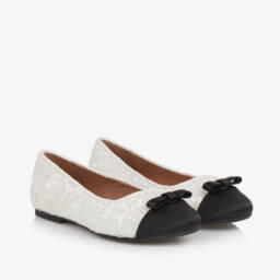Age of Innocence-Girls Off-White Sparkle Pumps | Childrensalon Outlet