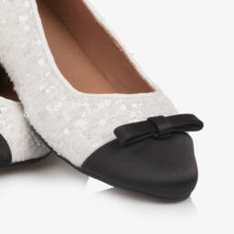 Age of Innocence-Girls Off-White Sparkle Pumps | Childrensalon Outlet