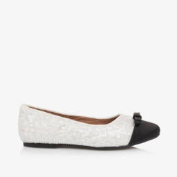 Age of Innocence-Girls Off-White Sparkle Pumps | Childrensalon Outlet