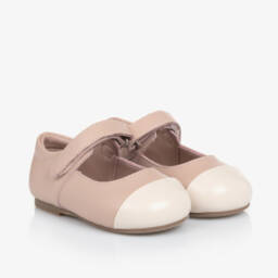 ايج اوف انوسنس-حذاء جلد لون زهري للمولودات | Childrensalon Outlet