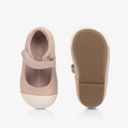 ايج اوف انوسنس-حذاء جلد لون زهري للمولودات | Childrensalon Outlet