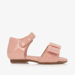 Age of Innocence-Кожаные сандалии с розовым бантом для девочек | Childrensalon Outlet