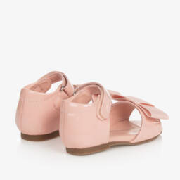 Age of Innocence-Кожаные сандалии с розовым бантом для девочек | Childrensalon Outlet